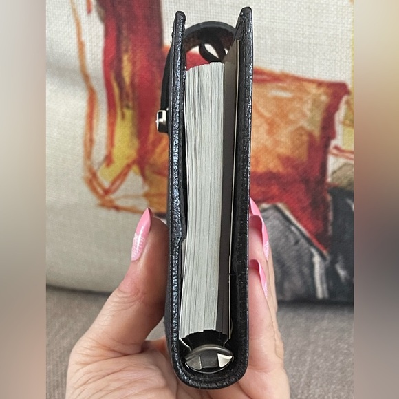 GUCCI Web Black GG Logo Agenda Notebook/Passport Cover⭐️PRiSTiNE⭐️COA⭐️ - Picture 10 of 15